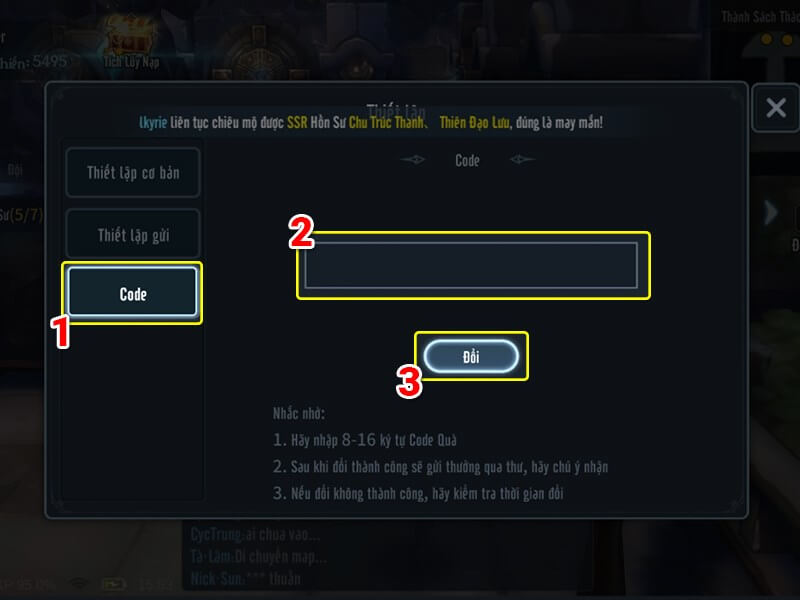 Cách nhận code đấu la VNG mới nhất bước 3