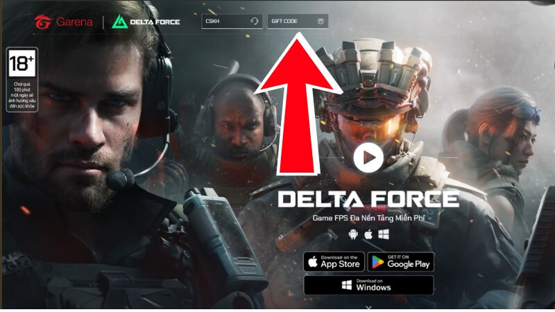 Code Delta Force Garena bước 1