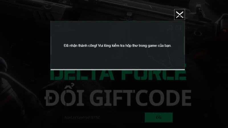 Code Delta Force Garena bước kết quả