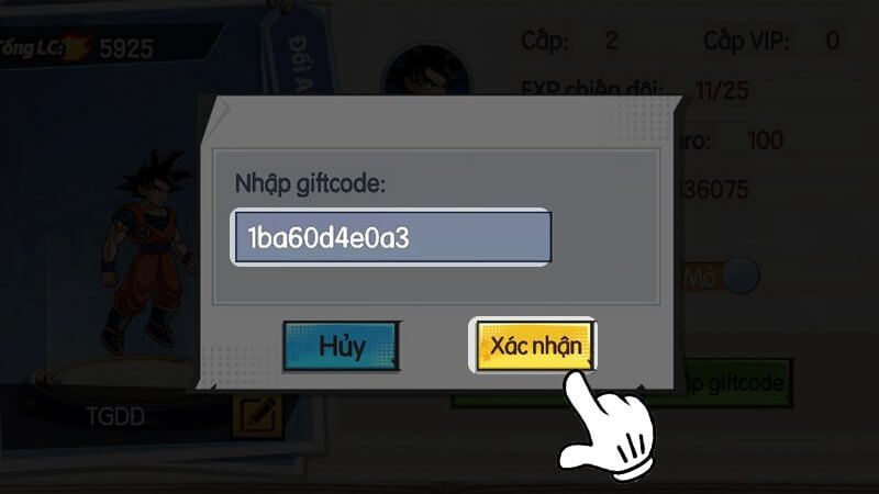 Code rồng thần huyền thoại mới nhất bước 3