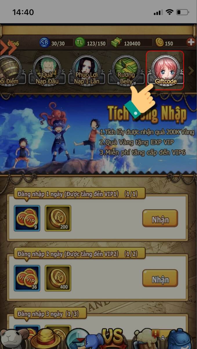 Code vua hải tặc cmn mới nhất 2026 cách nhập code 2