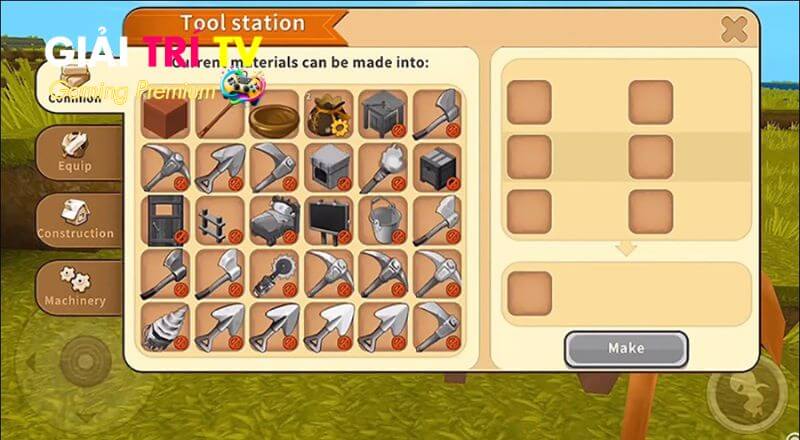 Hệ thống vũ khí và vật phẩm đa dạng Mini World Block Art