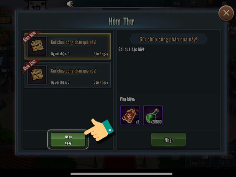 Cách nhận code Đế Vương Tam Quốc mới nhất bước 5