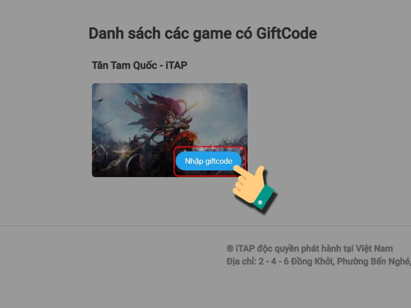 Nhận code Tân Tam Quốc mới nhất bước 3