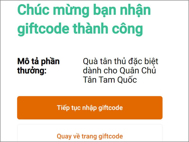 Nhận code Tân Tam Quốc mới nhất nhận thưởng