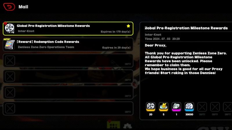 Nhận coe Zenless Zone Zero trên web bước 2